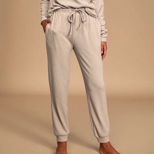 Tan Lulu joggers- Size Large